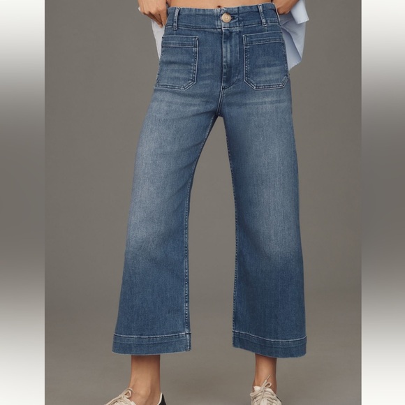 Maeve Denim - COPY - Colette high rise cropped wide leg jean by Maeve